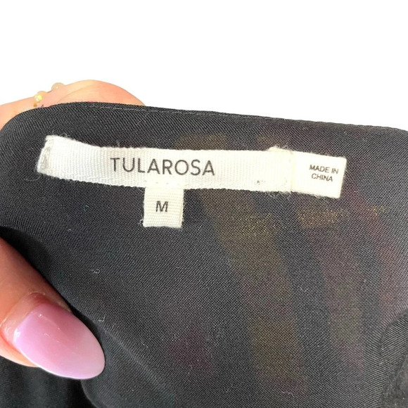 Tularosa Maud Wrap Dress Cherry Red Multi Rainbow Stripe Size Medium - Picture 7 of 9